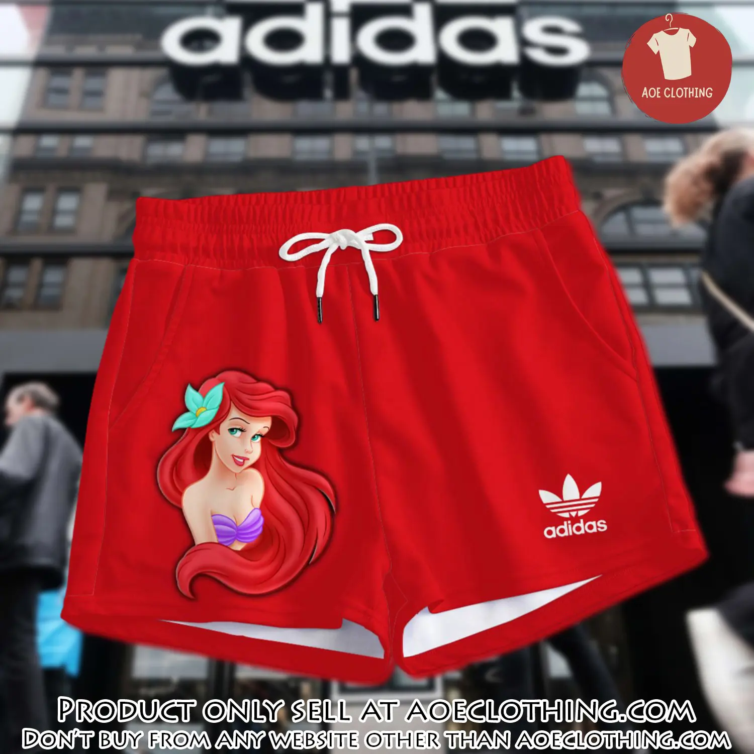 Premium ariel princess in adidas women shorts lady beach shorts wms1087 aoe2610601